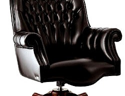 Sessel operatives rotierendes Leder gepolstert Executive, Mascheroni
