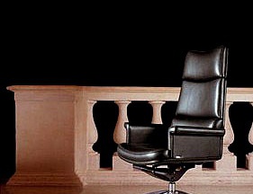 Sessel operatives rotierendes Leder gepolstert Tripla A, Mascheroni