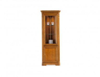 Eck-Vitrine aus Massivholz, SELVA