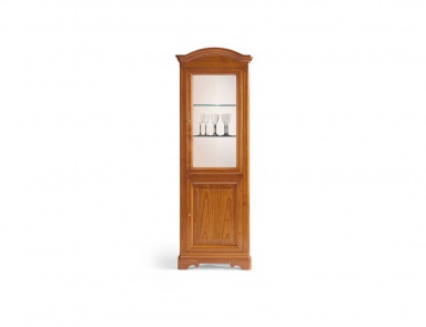 Eck-Vitrine aus Massivholz, SELVA