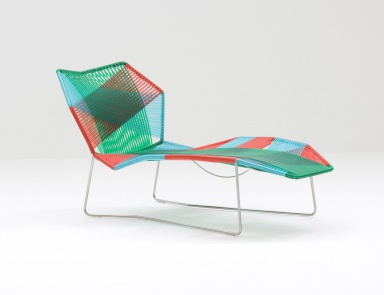 Liegestuhl auf einem Rahmen aus Stahlrohren Tropicalia, Moroso