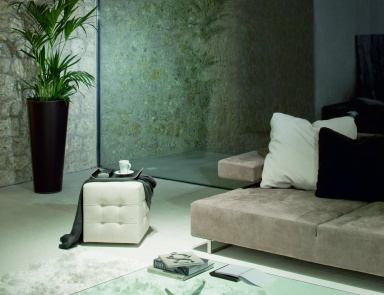 Beistelltisch Couchtisch auf Stahl-Basis mit Glasplatte Atlas, Cattelan Italia