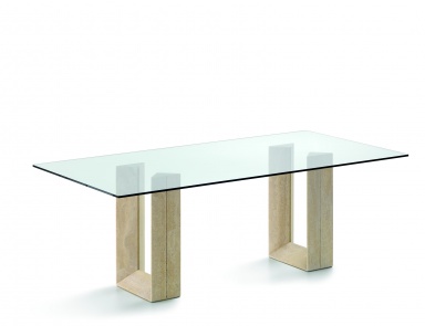 Esstisch mit Glasplatte Diapason, Cattelan Italia