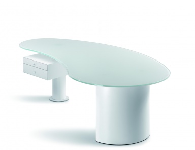 Tisch Schreibtisch mit Glasplatte Houston, Cattelan Italia
