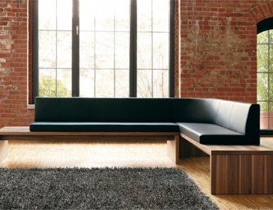 Modulares Sofa Ecke gepolsterter Leder oder Stoff D 15, Hulsta