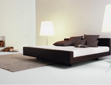 Doppelbett gepolstertes Leder oder Tuch U, Interluebke