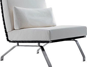 Sessel auf einem Rahmen aus Stahl, Leder oder Gewebe gepolstert Flexus, Ligne Roset