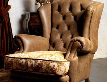Sessel gepolstert Leder Backy, Mantellassi