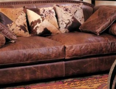 Sofa auf einem Rahmen aus Pappel gepolsterter Leder-Avon, Mantellassi