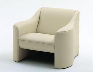 Sessel auf einem Rahmen aus massivem Holz gepolstert Leder ES1, Matteograssi