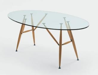Esstisch mit Beinen aus massivem Holz Dedalo, Matteograssi
