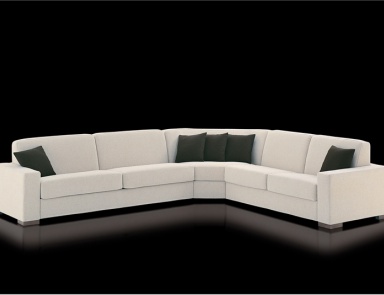 Modulares Ecksofa auf Stahlskelett gepolsterter Stoff Duke, Milano Bedding