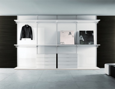 Ankleidezimmer in der Veredelung von Melamin Dress bold, Rimadesio