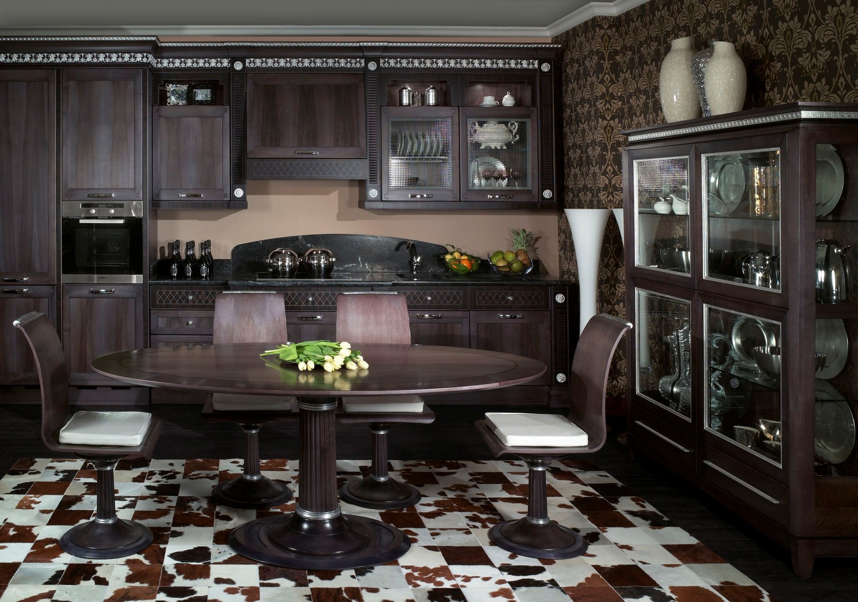 Küche (Garnitur für die Küche) Arca, SILVER - Luxuryfurniture MR