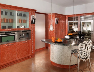 Küche (Garnitur für Küche) mit Glas-Mosaik Diamond, Brummel (glamorous-Möbel für die Küche)