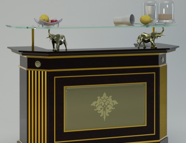 Theke Bar aus Massivholz Magna Plus, Turri (Stehtisch)
