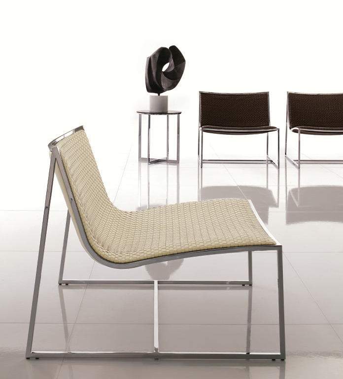 Sessel Leder Wicker Wing Lounge Chair, Alivar