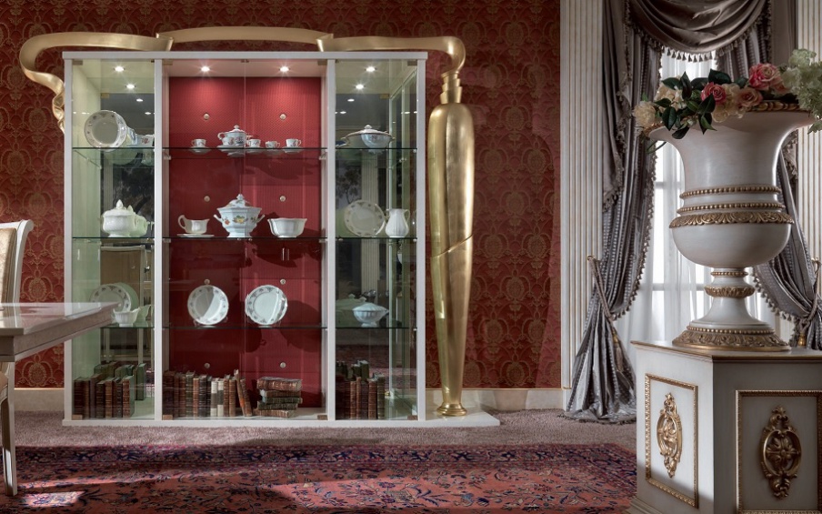 Vitrine aus Massivholz und Glas The Palm, Turri