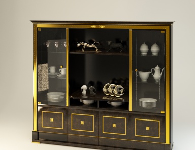 Vitrine aus Massivholz Royale Arcade, Turri