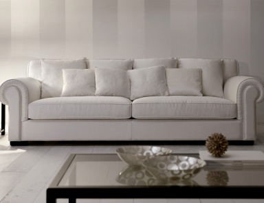 Sofa mit abgerundeten Armlehnen Ruggero, Angelo Cappellini