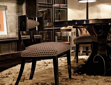 Stuhl mit weicher Polsterung Luxury Cubica, Minotti Collezioni