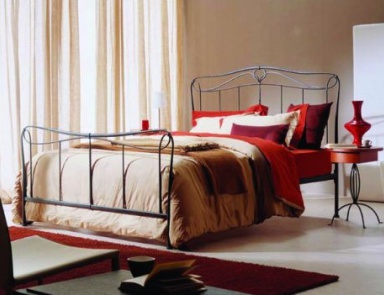 Bett mit hohem Kopfteil und Fußteil Carolina, Bontempi Casa (geschmiedeter Bett)