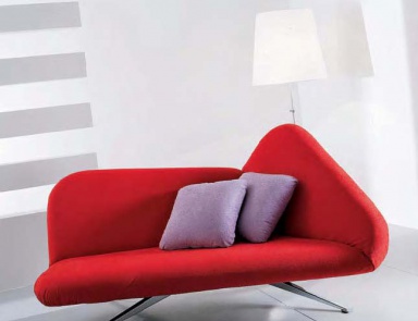 Sofa mit einer Rückenlehne, Papillon XL - Bonaldo (rotes Sofa)