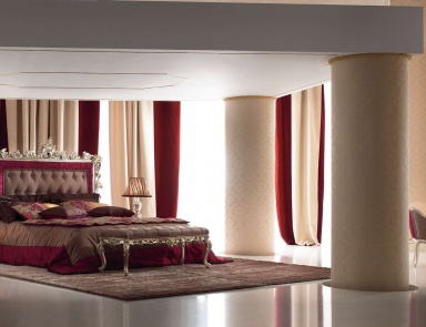 Schlafzimmer-Set - Bett, Sitzbank, Nachtkommode, Schreibtisch, Stuhl, Paolo Lucchetta