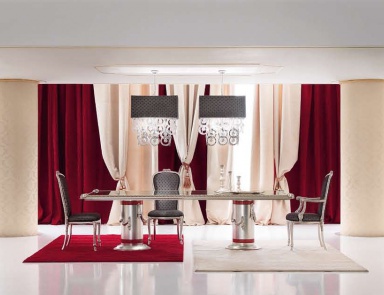 Die Garnitur für das Wohnzimmer - Tisch, Stühle, Anrichte und Buffet, Paolo Lucchetta