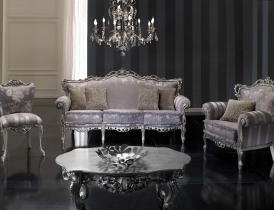 Wohnzimmer-Möbel - Sofa, Sessel, Stuhl, Tisch Francesca Salotto e Tavolo Finlandia, SM Divani