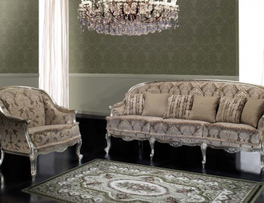 Möbel für das Wohnzimmer Lugano salotto: трнехместный Sofa, Sessel - Sm Divani