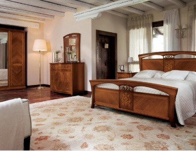 Headsets für Schlafzimmer in Furnier mit Intarsien und Schnitzereien Lady, Alf