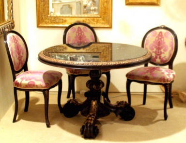 Runder Tisch, Calamandrei & Chianini( Tisch-Stuhl für Esszimmer, Italien)