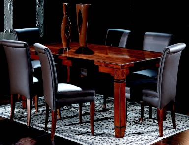 Garnitur für Esszimmer, Tisch, Stuhl, Guerra Vanni