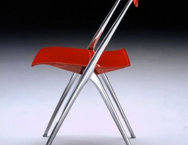 Stuhl mit Aluminiumbasis, Yes, Bontempi Casa (Klappstuhl stapelbar)