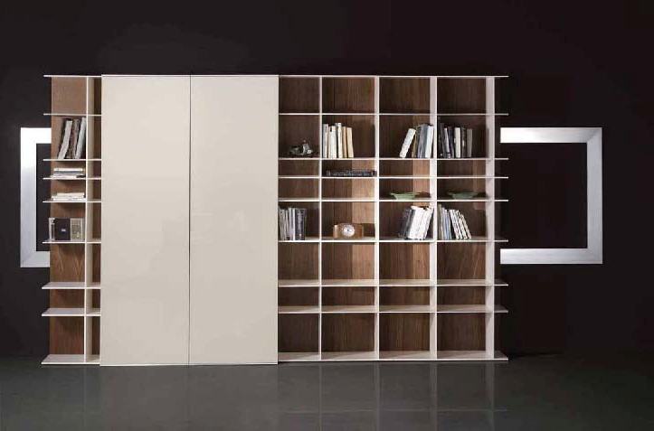 Bücherregal mit Schiebetüren, Flai