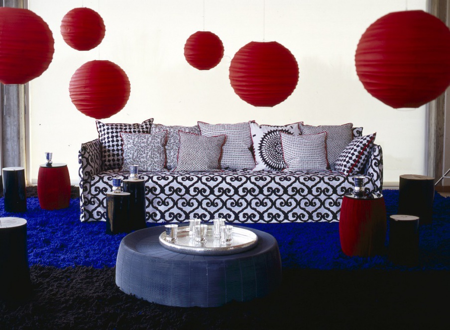Sofa mit einem versteckten Frame, Gervasoni