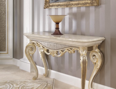 Konsole aus Massivholz lackiert Baroque, Turri (Möbel für das Wohnzimmer, Flur Barock, Rokoko)