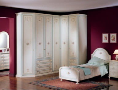 Schlafzimmer-Set - Bett, Nachttisch, Kleiderschrank, Kommode, Pellegatta