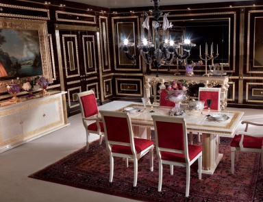 Esszimmer (Garnitur für das Esszimmer aus Massivholz Magna Plus, Turri