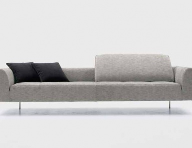 Zweisitzer-Sofa mit Metallbeinen, Nube
