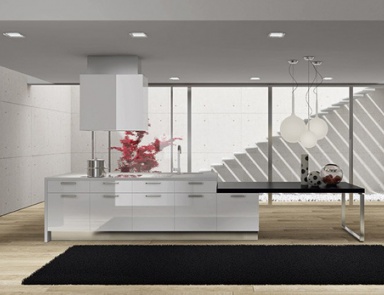 Küche (Garnitur für die Küche) Arrital Cucine, Light GLOSSY WHITE