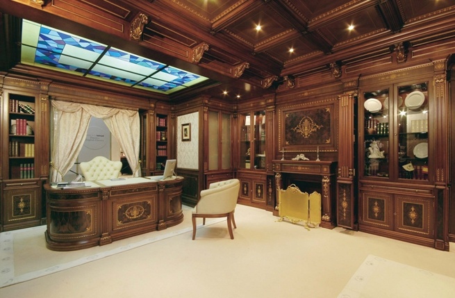 Headsets Fur Schrank Mit Ovalem Handgefertigten Schreibtisch Pico Despacho Luxuryfurniture Mr