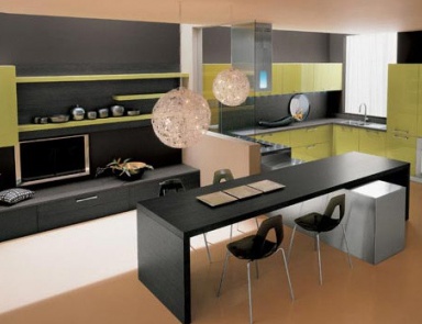 Küche (Garnitur für die Küche) Arrital Cucine, Dinamica london green