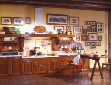 Küche (Garnitur für die Küche) Arca (Möbel im Landhausstil, rustikaler Stil)