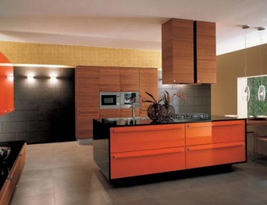 Küche (Garnitur für die Küche) Arrital Cucine, Quadro Lösungen laufen TEAKHOLZ AND GLOSSY RAL