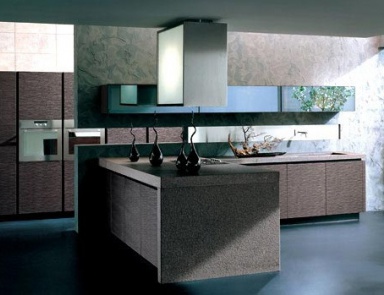Küche (Garnitur für die Küche) Arrital Cucine, Onda BROWN OAK