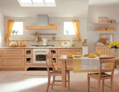 Küche (Garnitur für die Küche) Arrital Cucine, Epoca NATURAL ASH