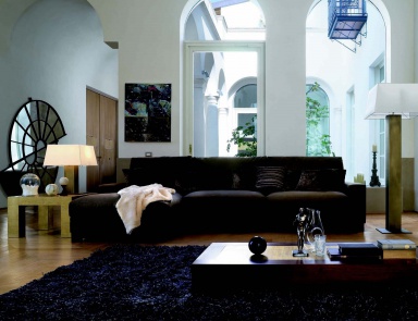 Ecksofa auf niedrigen Stielen, Roberti Rattan