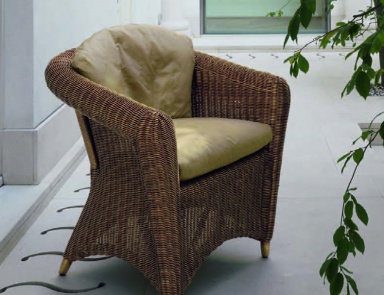 Stuhl mit Gebogenen Rückenlehne, Roberti Rattan